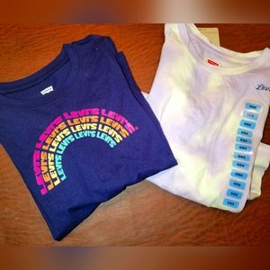 Levi's Girls' 2 Pack Long Sleeve Tee Size 6 NWT